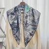 Retro Silk 90cm Square Scarf - Handmade, Luxurious, Light, and Sunscreen Gift for Women