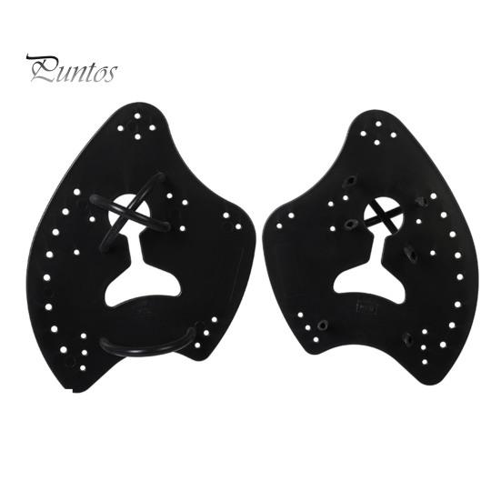 

1 пара ручных весла для плавания с отверстиями для силиконового ремешка, профессиональные дети, взрослые, начинающие, тренировочные ласты для фристайла, аксессуары для плавания на коленях XS чёрный