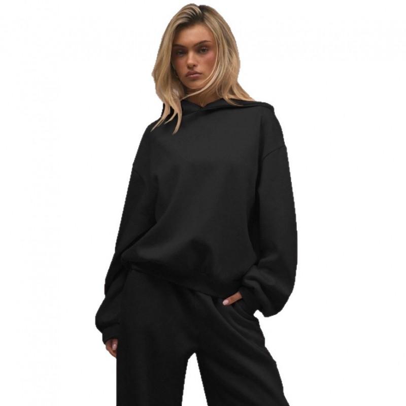 Womens Oversized Hooded Sweatshirt Wide Leg Pants Set Casual Lounge Outfit Winter