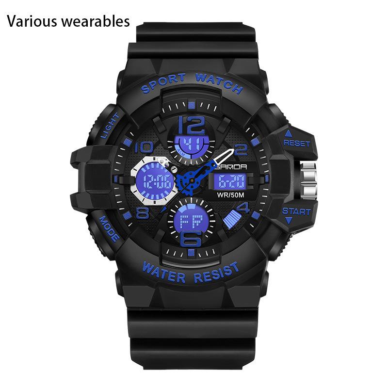 Tendencia Deportes Juveniles Reloj Electrónico Coreano Reloj de Personalidad Creativa para Hombre