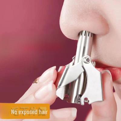 Detachable & Washable Stainless Steel Manual Nose Hair Trimmer for Men & Women