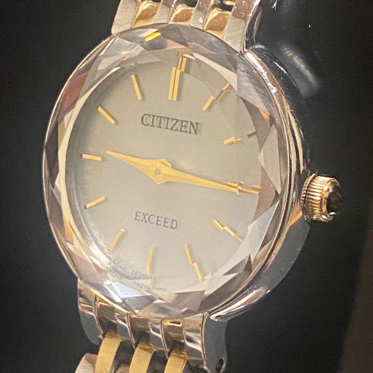 Used [Extremely Good Condition] Working CITIZEN EXCEED Eco Drive Solar Cut Glass Ladies Luxury Watch