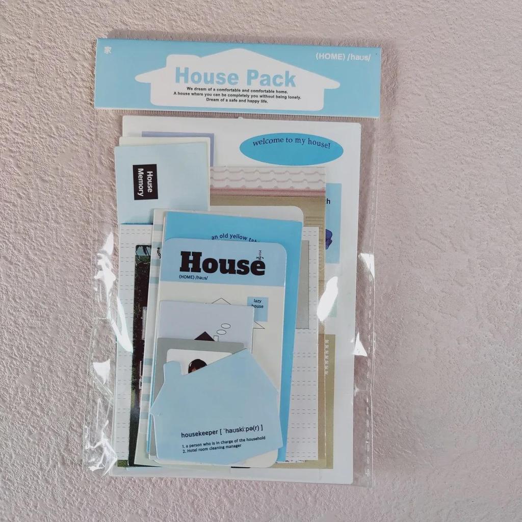 Korean Pink Retro Nordic Style Card Sticker Pack for Handbook Decoration