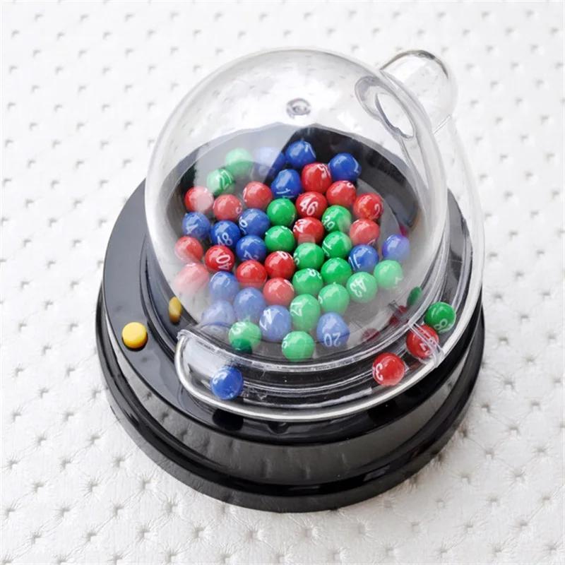 

Electric Lucky Lottery Toy Number Picking Machine Mini Bingo Games Shake Double Color Ball No Battery For Entertainment Party