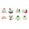 100-500pcs Christmas Tree Santa Claus Merry Christmas Stickers 2.5cm Thank You Stickers for Gift Sealing Holiday Candy Bag Decor