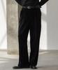 Dekkoloso Corduroy One-Pleat Semi-Wide Pants [Black]