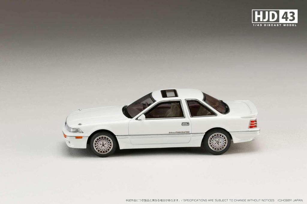 Hobby Japan HJD43 Toyota Soarer 2000 TWINCAM24 TWIN TURBO TURBO L 1988 Super White III Finished Model HJD432003W 1/43 GT-TWIN (GZ20)