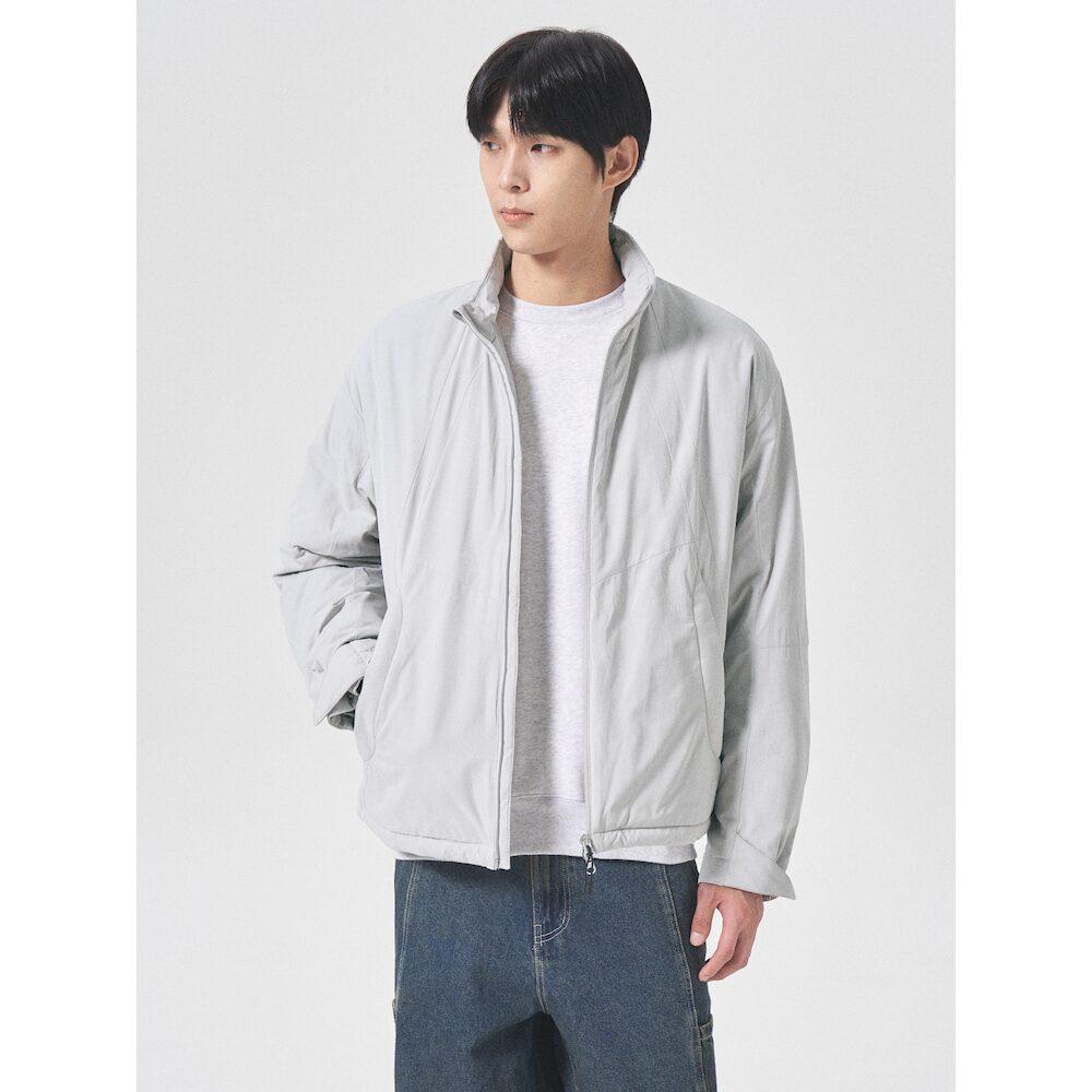 8seconds Stand Collar Lightweight Padded Jumper Light Grey