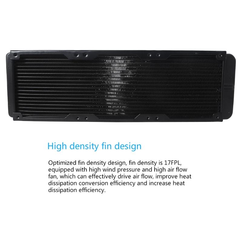 Water Cooling Computer Radiator 18 Pipe Aluminum Heat Exchanger Liquid Cooling Heat Sink for CPU PC Water Cool System