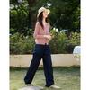 Women's V-Neck Faux Two-Piece Wool Blend Knit Cardigan
