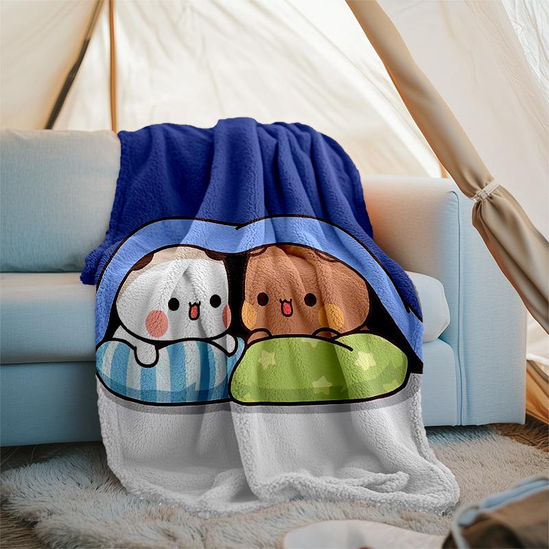 Bubu and Dudu1 printed throw blanket—lightweight,soft,warm;versatile blanket for all seasons—perfect as &air-conditioning throw,nap blanket