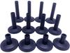 Drum Kit Cymbal Holder Sleeves, 12-Piece Plastic Set, Black/Red