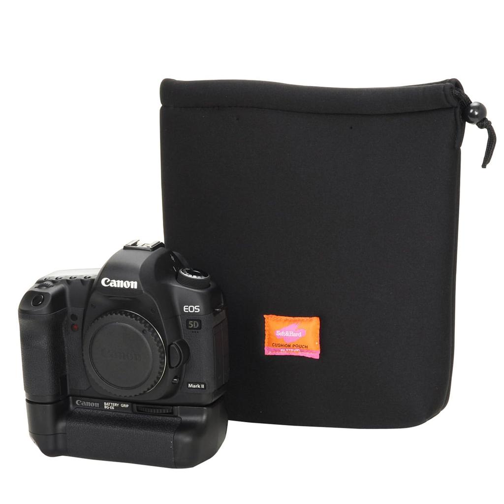 Etsumi Camera Case Camera Pouch Extra Thick Cushion Lens Pouch F2.8L 10mm Thick Urethane Shockproof Shock Absorption Protection Lightweight Black