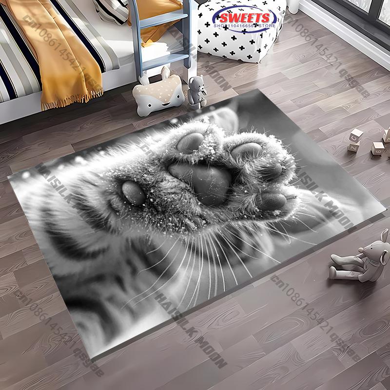 

1PC Funny Cat Paw Printed Carpet Rug for Living Room Bedroom Entrance Door Decor Mat, Kids Play Non-slip Mats Next Day Shipping 40x60cm