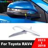 Rearview Mirror Trim Cover For Toyota RAV4 RAV 4 2013 2014 2015 2016 2017 2018 Chrome Side Mirrors Frame Trims Car Accessories