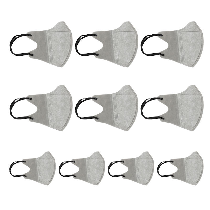 10Pcs 3D Disposable Breathable Mask Solid Color Earloop Mouth Masks Non-Woven Face Mask For Adults Cute Fashion Adults Masks