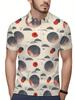 Herren-Kurzarm-Poloshirt mit flachem Digitaldruckmuster - Keine Textur