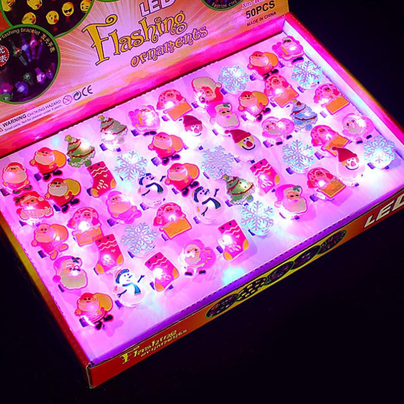 Led Christmas Halloween Light Toy Ring With Flashing Children Interactive Play