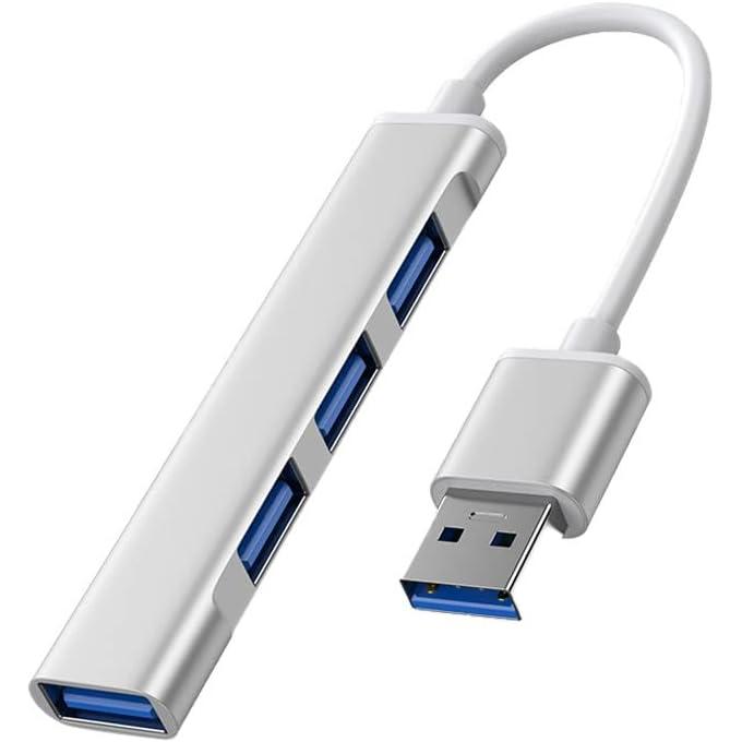 USB Hub USB3.0 Bus Powered 4 Ports Ultra Slim Lightweight Compact USB Hub Compatible with Windows/Mac etc. Bus Powered Lightweight Compact Compatible