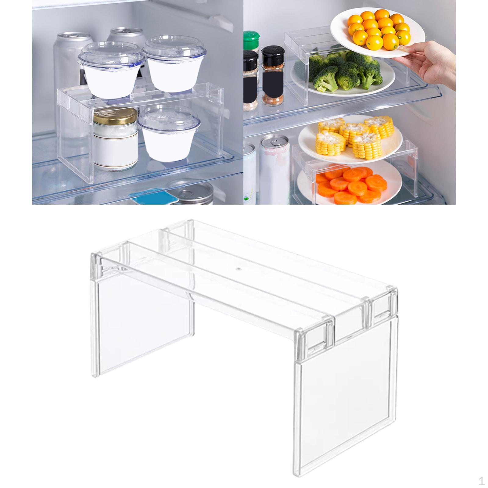 

Полка-органайзер для холодильника, практичная, пластик BPA, прочная, быстро подходящая и отображающая организацию L