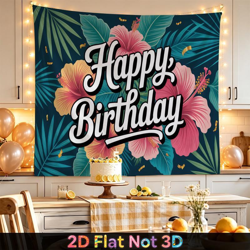 1pc Floral Party Backdrop - Photo Booth Props
