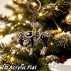 1Pcs 2D Goat Acrylic Pendants Cute Animal Hanging Ornament for Christmas Party Backpack Zipper Charm Accessory