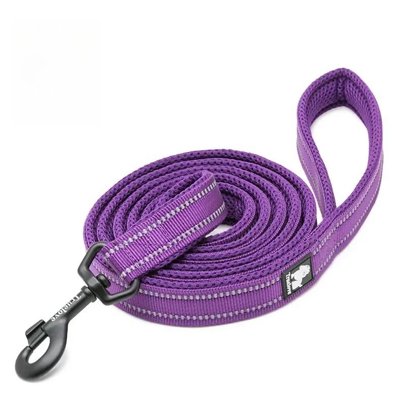 Soft Reflective Nylon Mesh Padded Dog Leash TLL2112 200cm Pet Walking Training Lead for Puppy Dogs Cats 11 Colors
