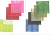 Sada 50 kusů japonského papíru 15 x 15 cm s deskově barvenými vzory,