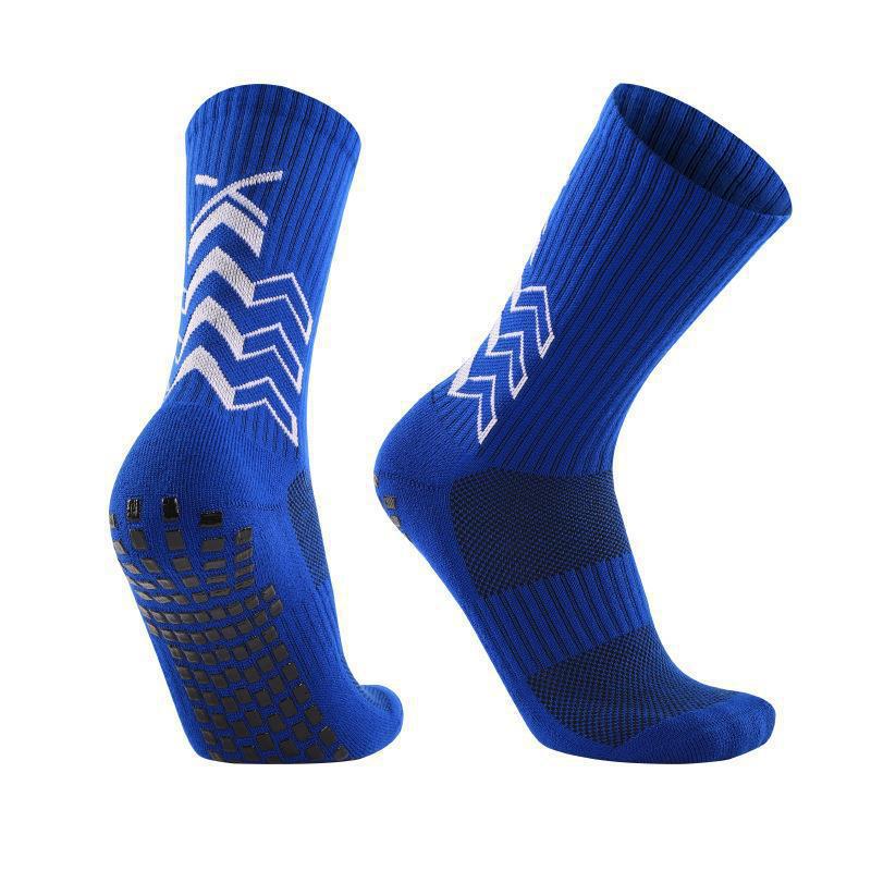 Adult Mid-Calf Non-Slip Football Training Socks - Durable Solid Color Sports Socks for Basketball