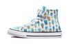 Chuck Taylor All Star High Top Kids Canvas Shoes White Blue Children Aged 3 7 Years Old A02155C