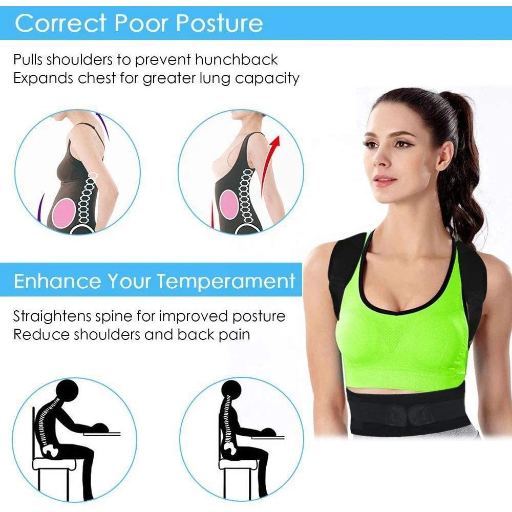 Magnetic Back Brace Posture Corrector Lumbar Support Belt for Lower Upper Back Pain Relief Men Women