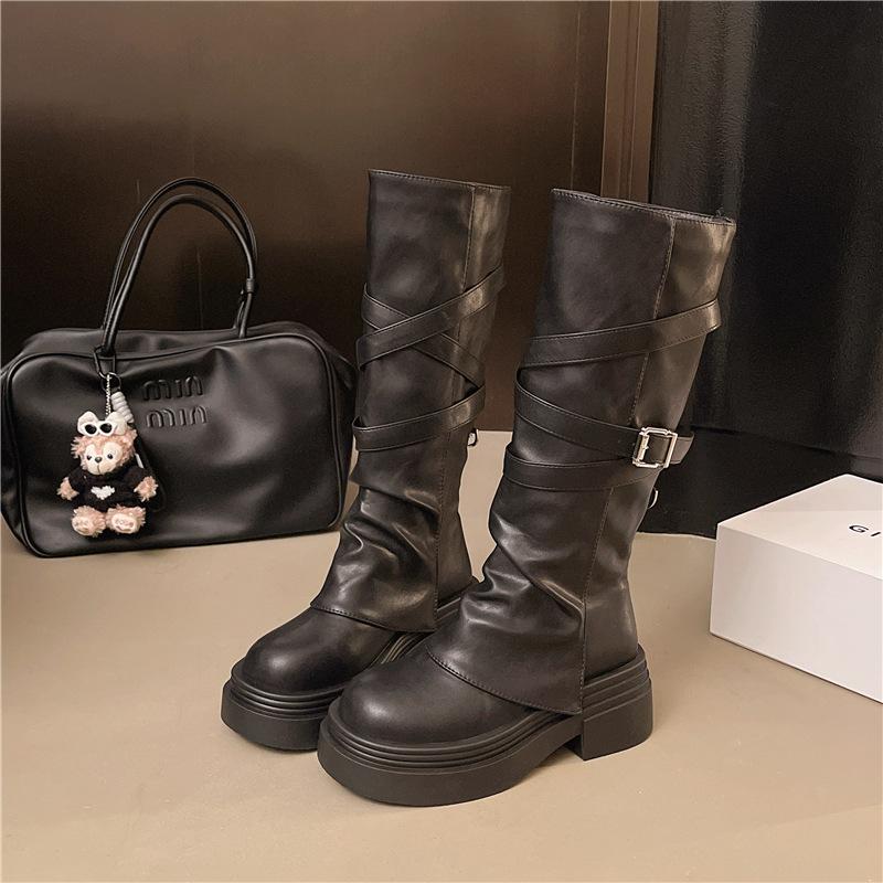 Slim Women's Fashion Not Tired Feet Thick Bottom Heightening Soft Elastic Comfort Shock Absorption Non-slip Casual Sports Boots