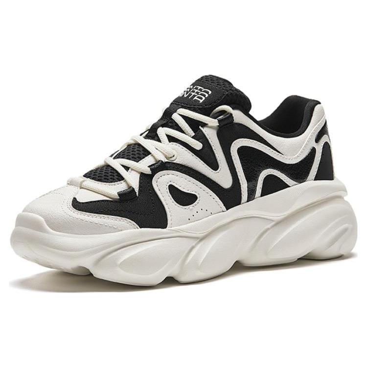 Anta Meow Shoes Comfortable Abrasion Resistant Low top Casual Shoes Women's Black White 122348886-3