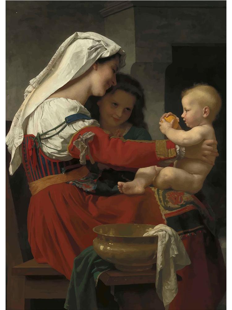 Artist William Bouguereau Classic Artwork Poster Canvas Oil Painting Woman Figure Wall Art For Living Room Home Decoration