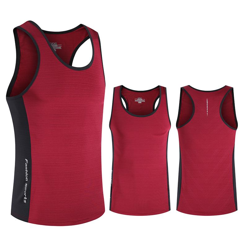 

Футболка для бега, толстовка, мужской спортивный жилет, футболки, майка, майка для спортзала, марафона, майка, одежда для фитнеса, футболки без рукавов XXXL красный