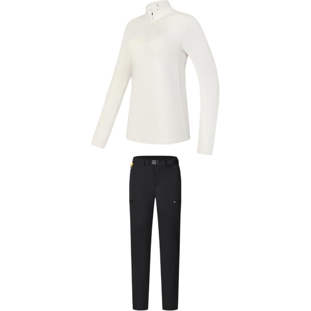 

Новый повседневный костюм FILA EXPLORER женский A11W447202F-WT+A11W447802F-BK M