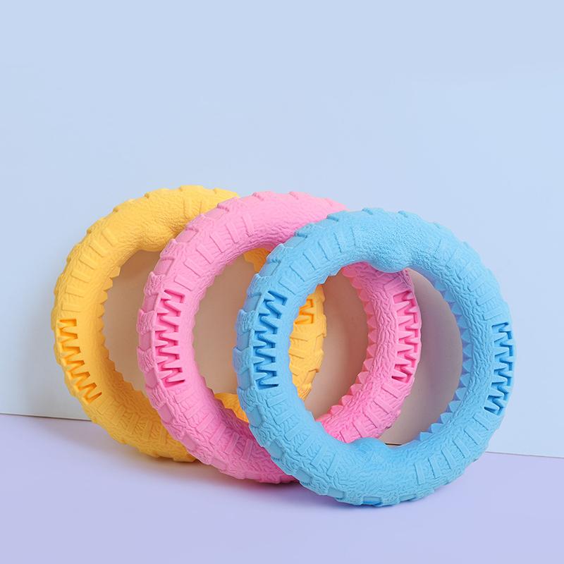 Durable Pet Flying Disk Training Ring Puller Anti-Bite Safety Silicone Outdoor Floating Indestructible Dog Toy Puppy Accessories