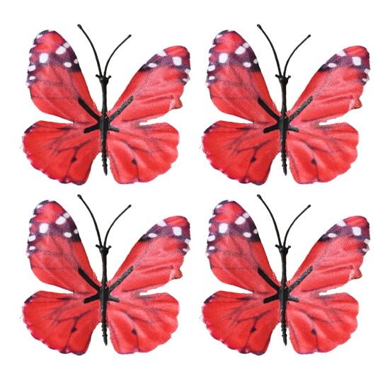 4 Pcs 3D Butterfly Wall Stickers Colorful Butterflies Wall Decal Removable Wall Art Murals for DIY Crafts Home Office Party Bedroom Decoration