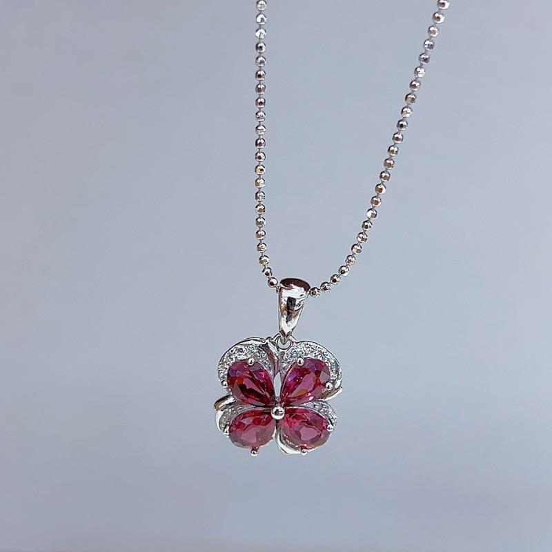 

Sace Gems Сертифицированное серебро 925 пробы 4*6 мм Натуральный гранат Подвески Ожерелья для женщин Помолвка Коктейльная вечеринка Изысканные ювелирные изделия красный