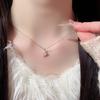 New Four Star Necklace for Women, Light Luxury, Niche, Simple, Wishing Star Pendant, Sweet Style