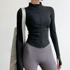Women's Slim-Fit Fleece-Lined Running Jacket - Autumn/Winter 2025 Yoga & Fitness Long Sleeve.