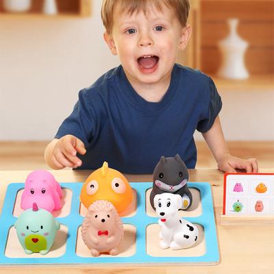 Montessori Spiele Tier Zuordnung Parish Lernen Räumliches Cartoon Denken Pädagogische Sensorik-Sets Für Kinder Interaktives Mathespielzeug