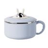 Sealed Soup Container 304 Food Grade Stainless Steels Noodles Bowl with Lid Tableware with Phone Stand for Office Use