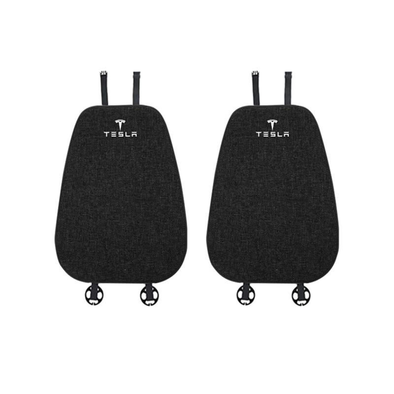 Car Seat Cushion Cover Breathable Flax Fabric Soft Pad For Tesla Model 3 Model S Model X Model Y Cybertruck Roadster SpaceX