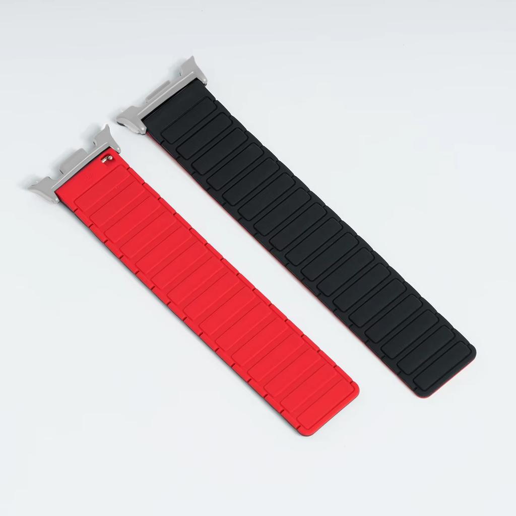 Soft Silicone Magnetic Strap for Samsung Galaxy Watch 8/8 Classic 46mm 40 44mm Sport Band for Galaxy Ultra 47mm Curved End Strap