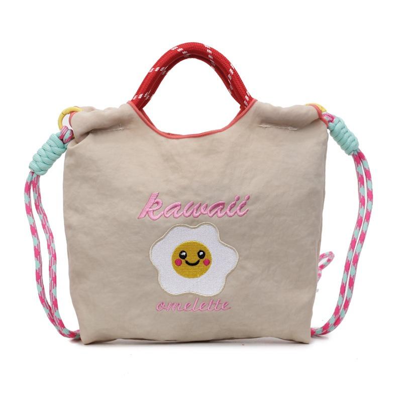 Embroidery donut bag summer new fashion mini commuter bag shoulder messenger bag