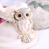 Korean Fashion Cat's Eye Stone Owl Brooch In Gold and Silver