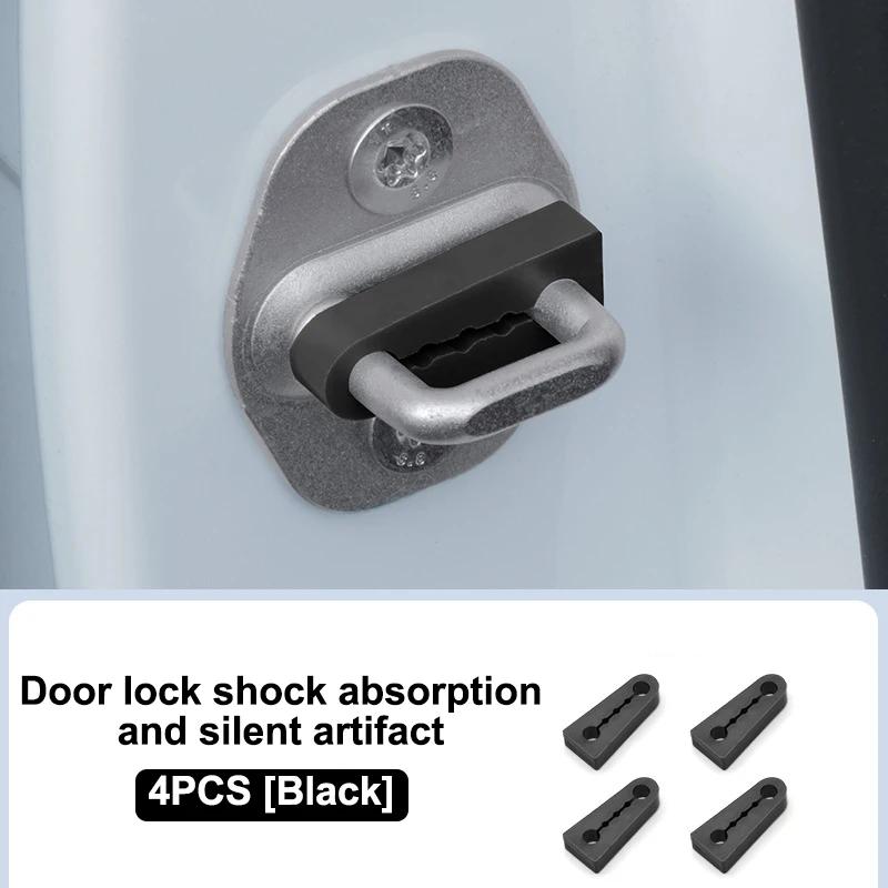 4PCS Universal Car Door Shock Absorber Soundproof Deadener Anti-Vibration Buffer Pad Cushion Vehicle Door Shock Absorber Buckle