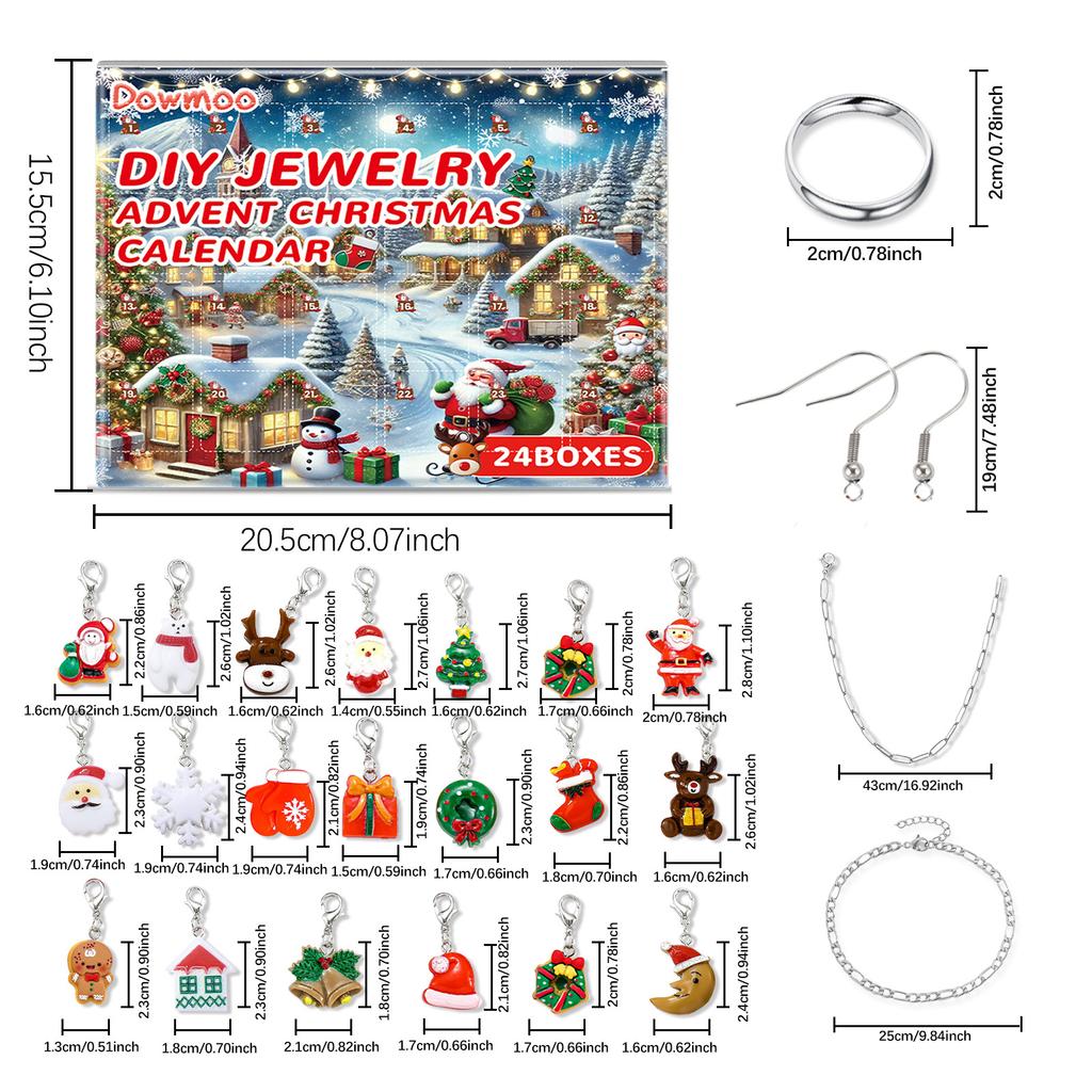 DOWMOO Creative DIY Christmas Jewelry Blind Box Kit Christmas Small Gift Set Blind Box Kit