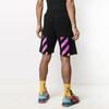Off-White Marker Sweatshorts Black/Fuchsia Men Bottoms OMCI006R21FLE0021032